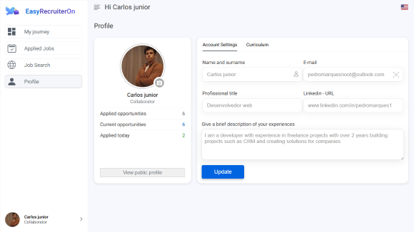 EasyRecruiterOn Screenshot