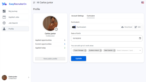 EasyRecruiterOn Screenshot