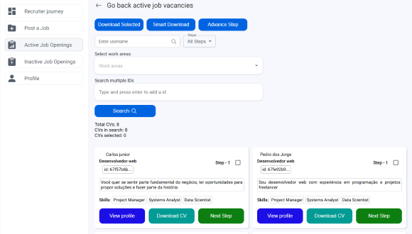 EasyRecruiterOn Screenshot