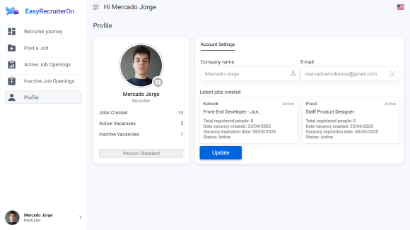 EasyRecruiterOn Screenshot