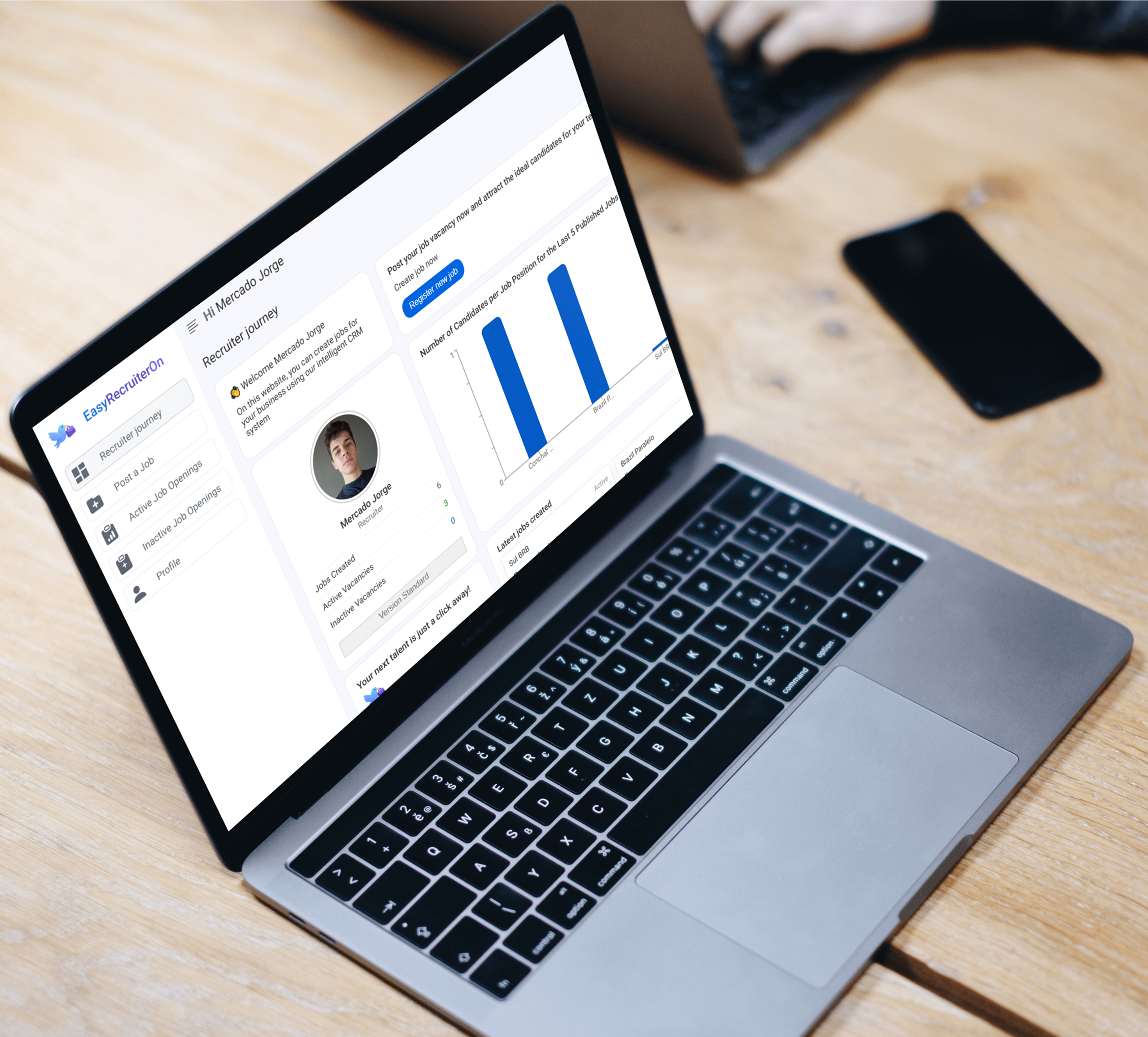 EasyRecruiterOn Screenshot